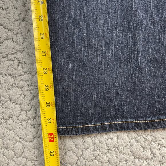 Levis Strauss Signature At Waist Bootcut Jeans Womens 12 Long Dark Wash - Picture 10 of 12